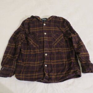 Boys Top Hebe Plaid Hooded size 4-6